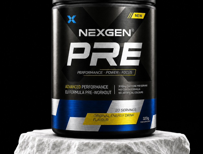 <h5><span style="text-decoration:underline">WHAT IS NEXGEN PRE?</span></h5><h2>THE NEXGEN ERA BEGINS.</h2><p>NEXGEN PRE introduces a new style of EU-formulated pre-workout to the UK, designed for clean energy, steady focus and strong performance without the usual crash, jitters or uncomfortable heart palpitations.</p><p>Built for <strong>6–8 hours of smooth focus</strong>, the formula is paired with amazing flavour profiles you’ll actually look forward to drinking every time.</p><p><strong>EU-formulated. Smooth energy. New to the UK.</strong></p>