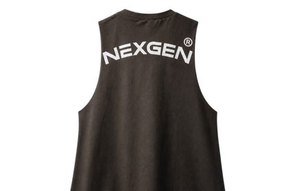 women's high neck cotton workout vest - black