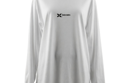 UNISEX NX OVERSIZE Long Sleeve Tee – White