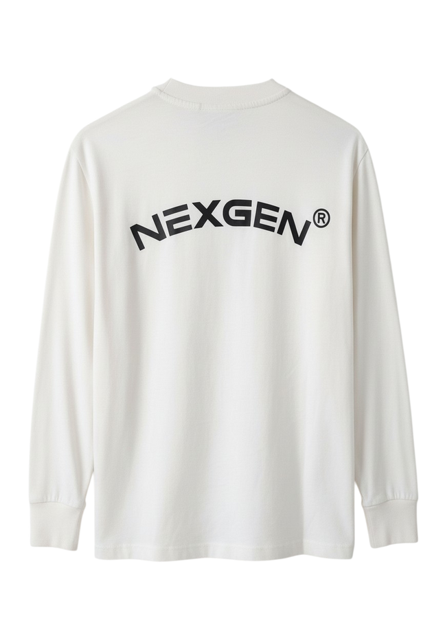 UNISEX NX OVERSIZE Long Sleeve Tee – White