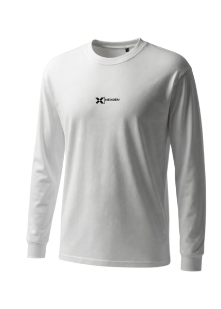 UNISEX NX OVERSIZE Long Sleeve Tee – White