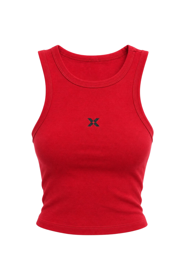 WOMEN'S BABY RACER TANK TOP - RED