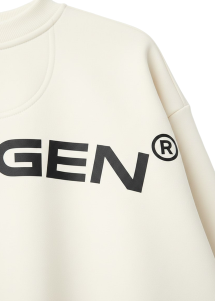 UNISEX OVERSIZED NX Sweatshirt - CREAM