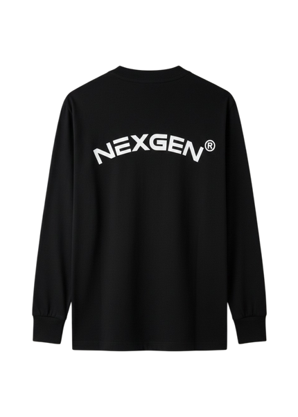 UNISEX NX OVERSIZE Long Sleeve Tee – BLACK