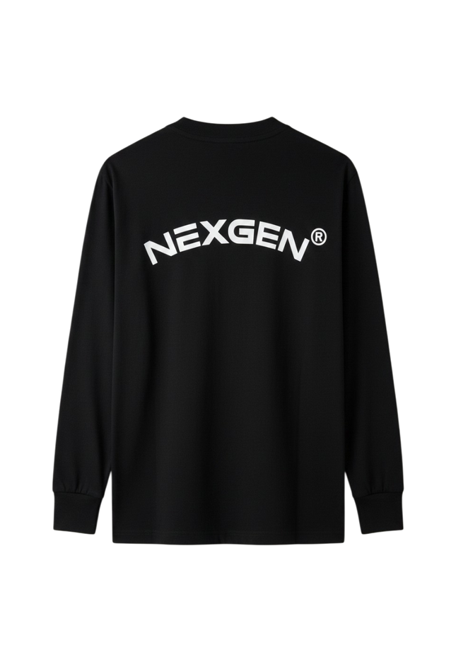 UNISEX NX OVERSIZE Long Sleeve Tee – BLACK