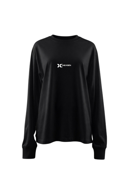 UNISEX NX OVERSIZE Long Sleeve Tee – BLACK
