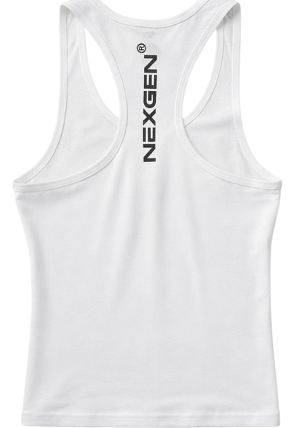 women's racer back tank - white
