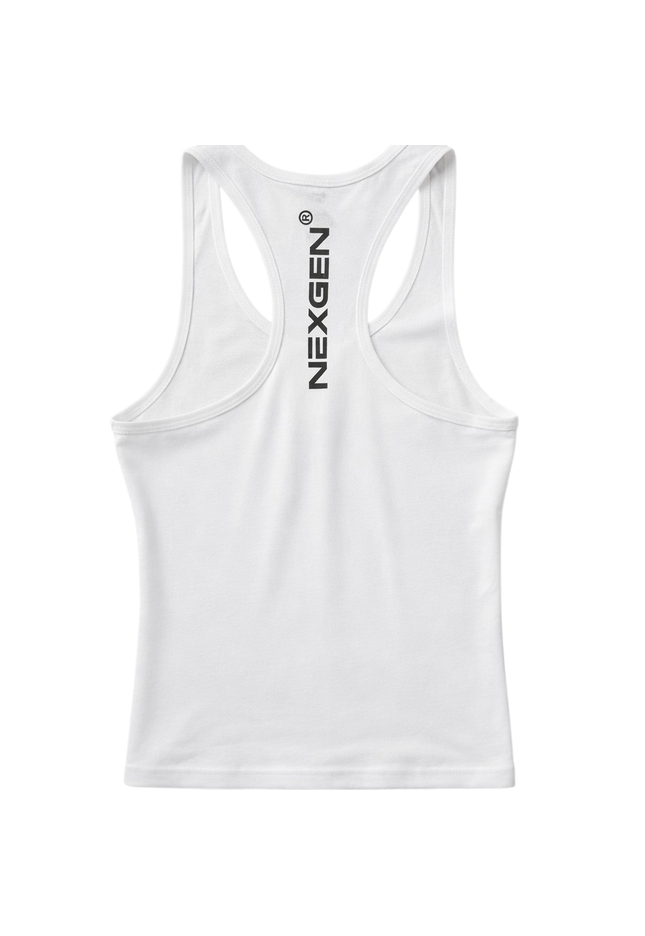 women's racer back tank - white