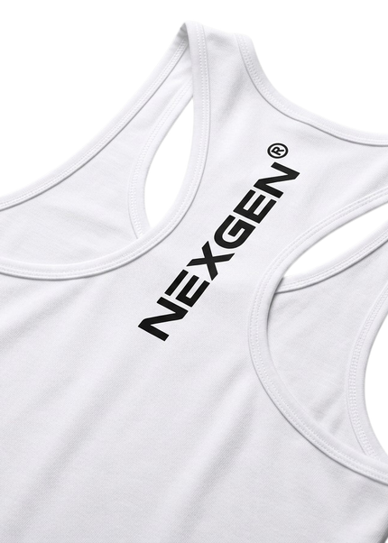 women's racer back tank - white